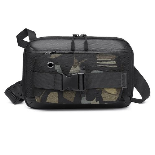 LPPJY Sling Backpack Crossbody Sling Bag Chest Daypack Fanny Pack Cross Body Bag for Outdoors Hiking Traveling Workout Running (Black-camo)