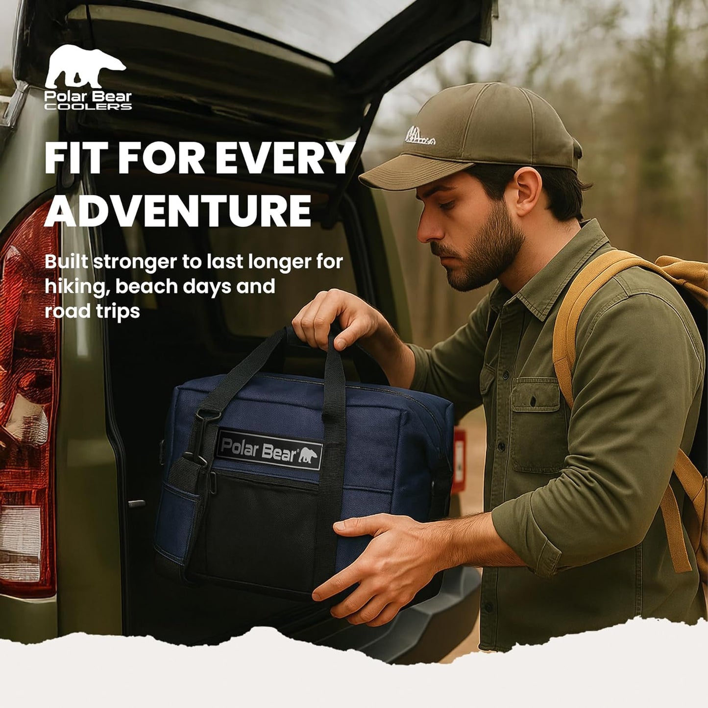 Polar Bear Coolers - Original Nylon Soft Cooler Bag - Insulated Leak Proof Beach Cooler Bag, Small Thermal Bags for Travel - Heavy Duty & Portable - Sweat Proof Picnic Carrier