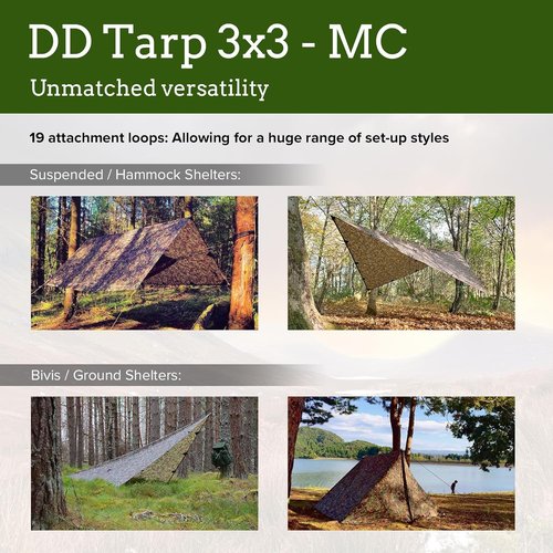 DD Tarp 3x3 - Durable Waterproof Shelter for Camping & Outdoor Adventures