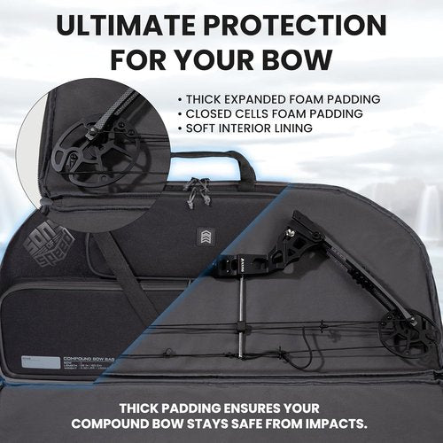 LEGEND Bowarmor Soft Compound Bow Case - Lightweight Youth Bow Bag, Premium Archery Case with Soft Lining, Durable Soft Case with Multiple Pockets, Bow & Arrow Case for Archery Accessories -36 or 45in