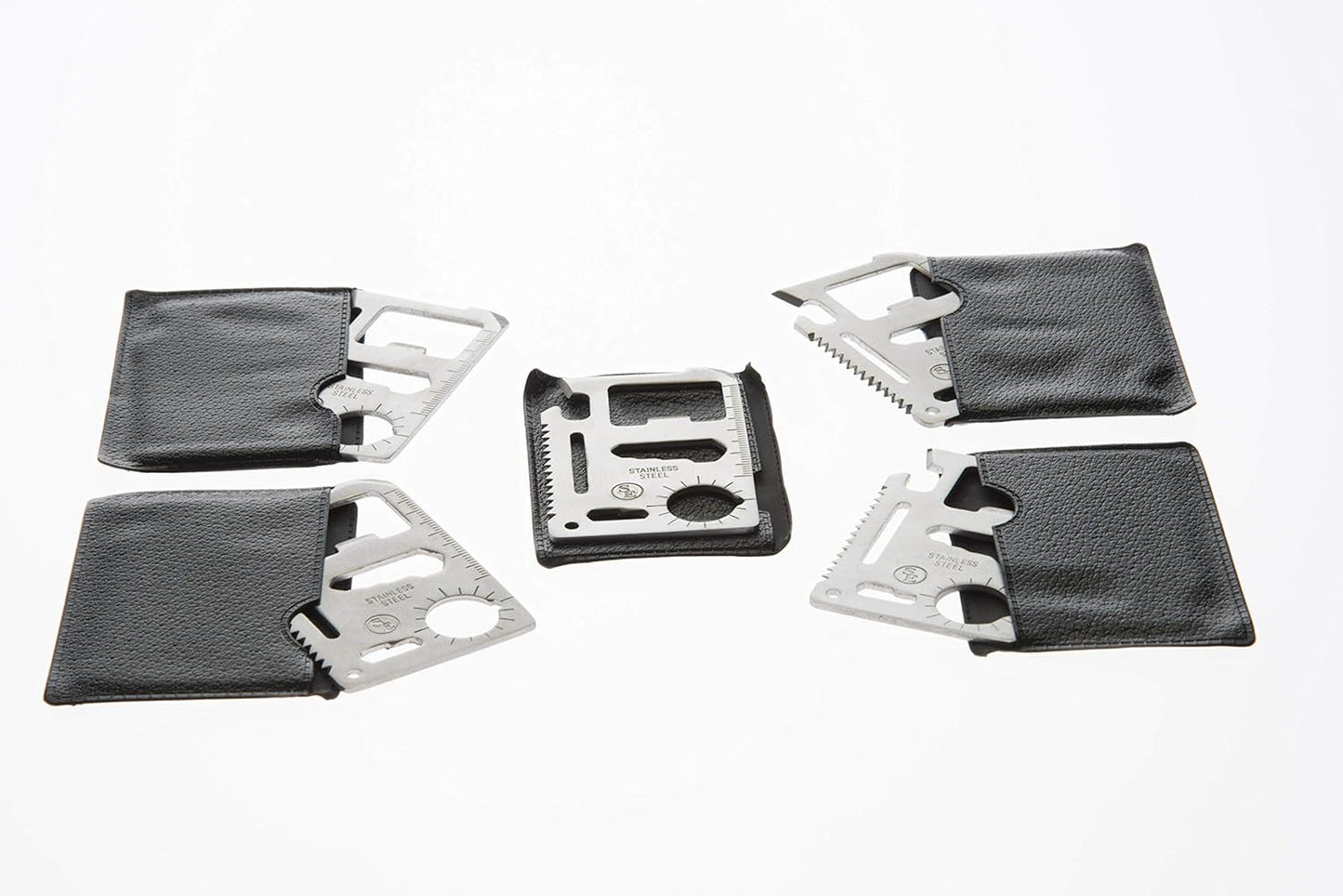 Survival Pocket Tools Set - 11-Function Stainless Steel Multi-Tool (Pack of 5) - MT908-5