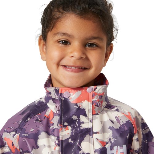 Helly-Hansen Kid's Bergen 2.0 PU Rainset AOP, 676 Purple Clay Aop, 3