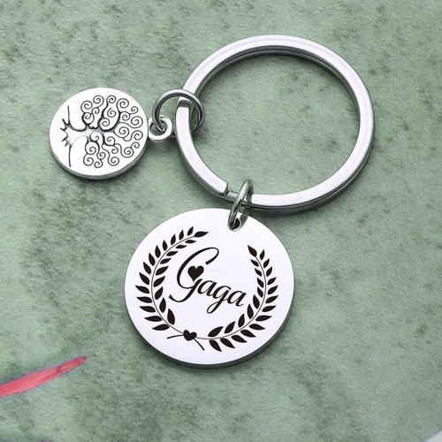 DZOSW Gaga Gift For Grandma Gifts Best Gaga Ever Keychain Grandma Birthday Keychain Granny Jewelry Gigi Gifts Nana Gift Grandmother Jewelry