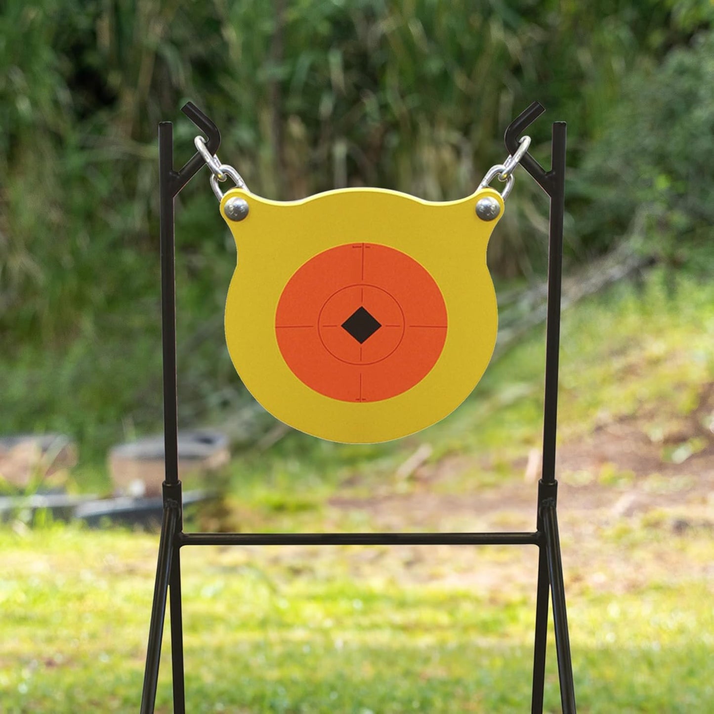 AR500 Steel Shooting Gong Target - 9.5" Diameter Birchwood Casey Boomslang with Stand & Hardware