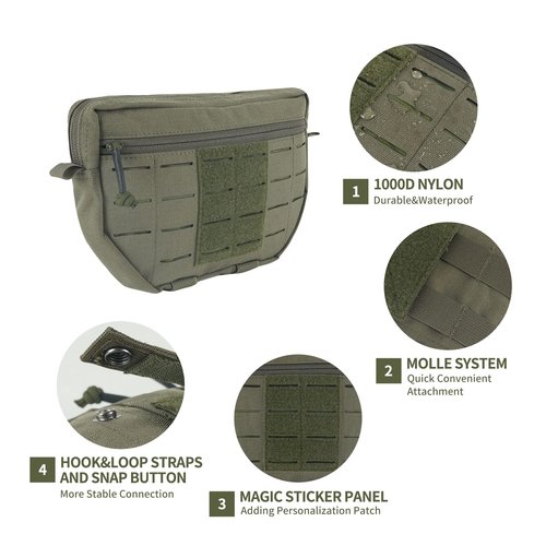 MYTHFINDER Tactical Dump Drop Pouch Molle Pouch with Hook & Loop Panels for Tactical Vest