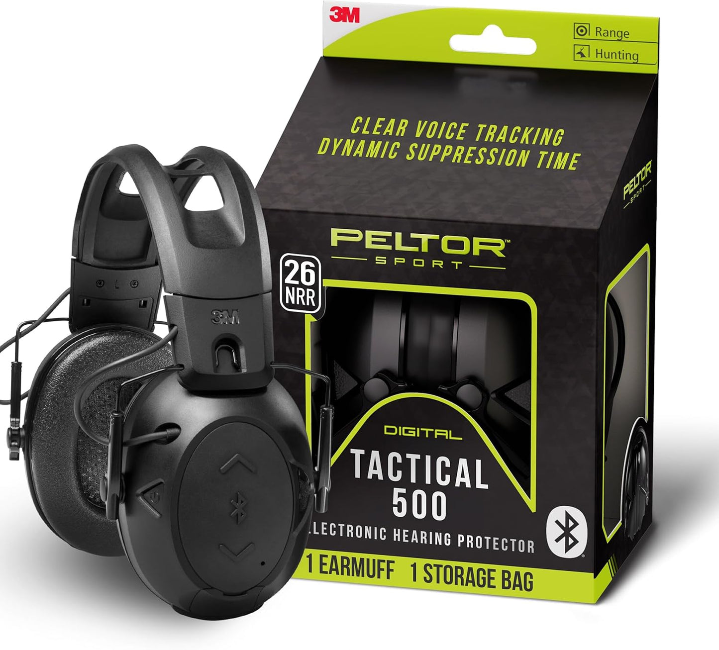 Peltor Sport Tac 500, Black, One Size