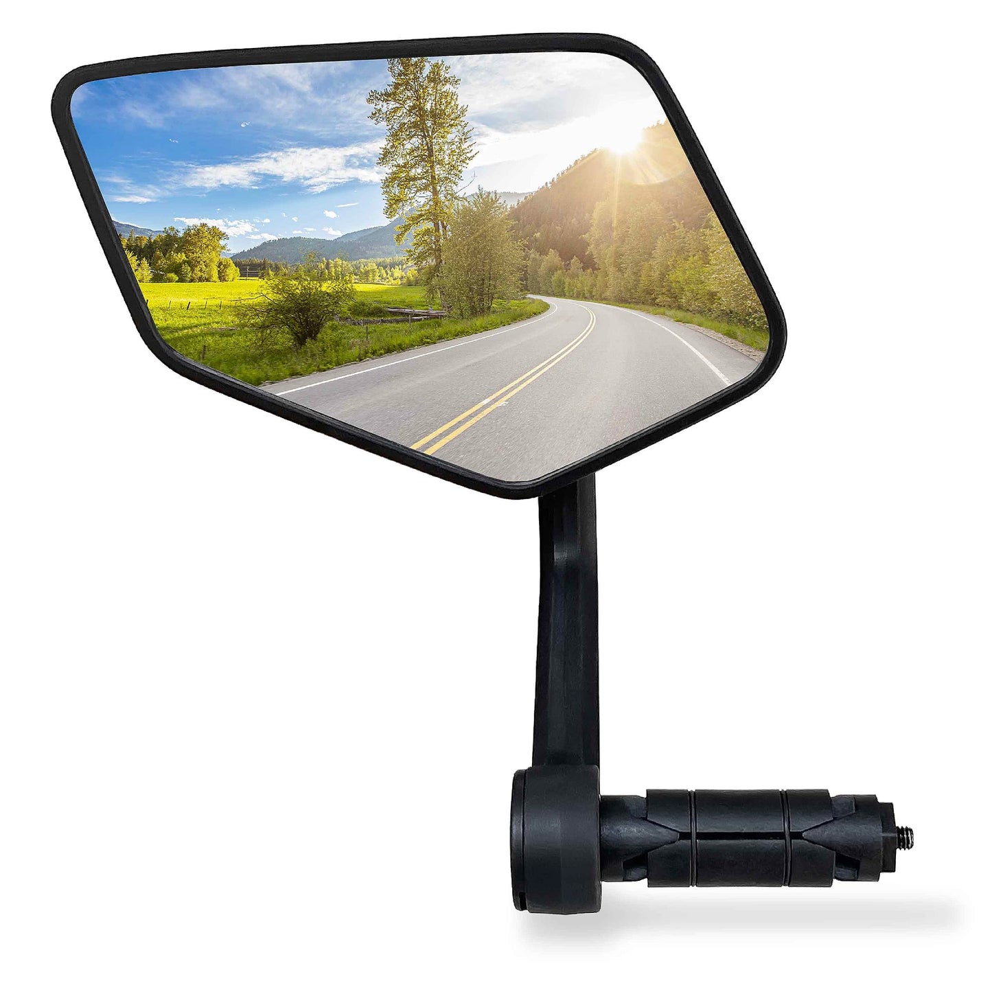 Homieway Bike Mirror for Handlebar,HD Glass Lens Bicycle Mirror, Scratch Resistant and Fall Resistant Handlebar mirror, Adjustable E-bike Rear View Mirrors, Bar End Cycle Mirror Left (0.59-0.7in)