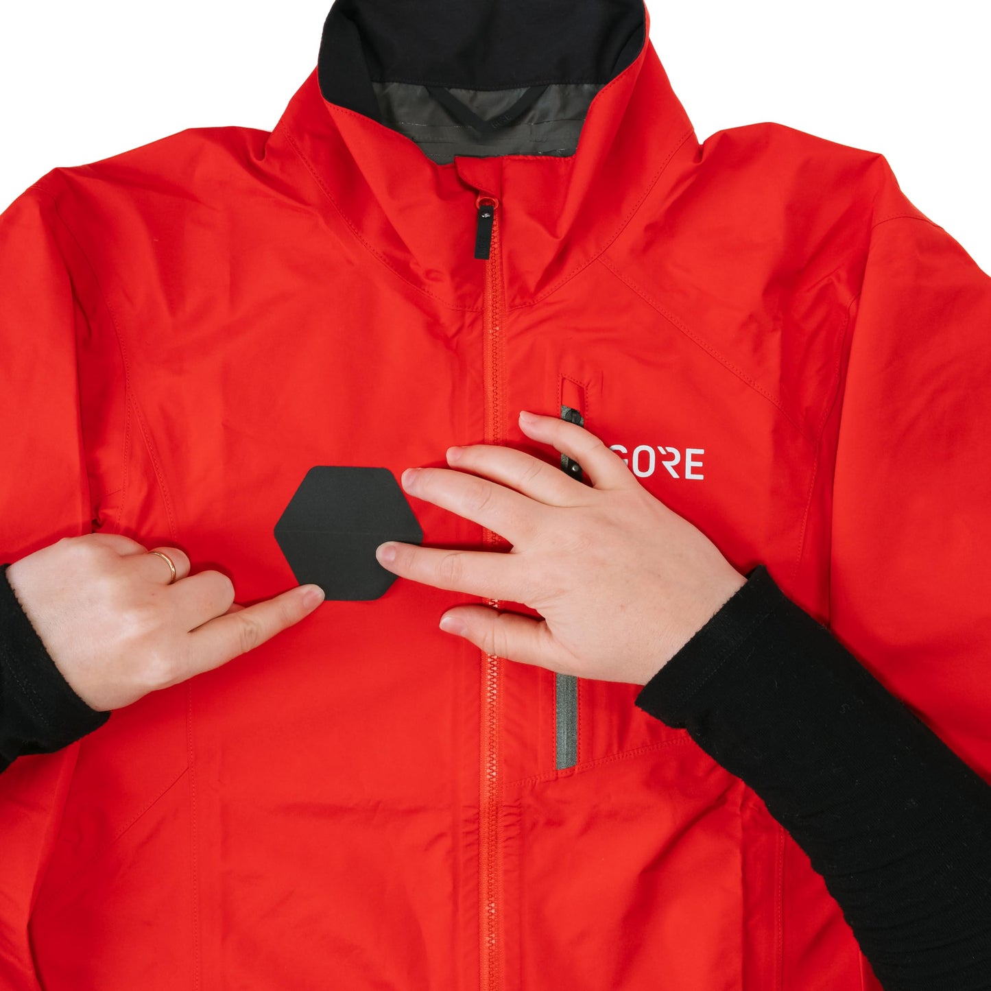 GEAR AID Tenacious Tape Gore-TEX Fabric Patches for Quickly Fixing Holes and Tears in Jackets, Gloves, Rain and Ski Pants, Black, 2.5” x 2.8” Hexagon, 2.5” x 4” Rectangle