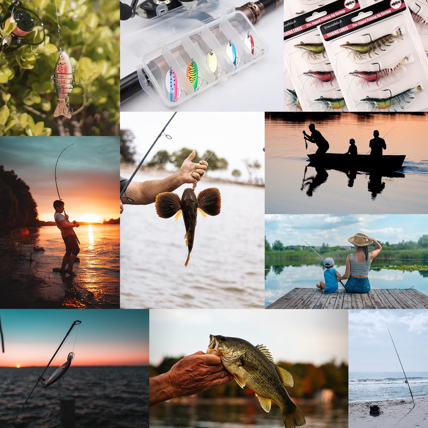 EXAURAFELIS 5pcs Fishing Lures Casting Spoon Lure Fishing Spoons Lures Troutlure Bass Lure Crappielure Pikelure Walleyelure for Saltwater and Freshwater with Tackle Box 1/4oz