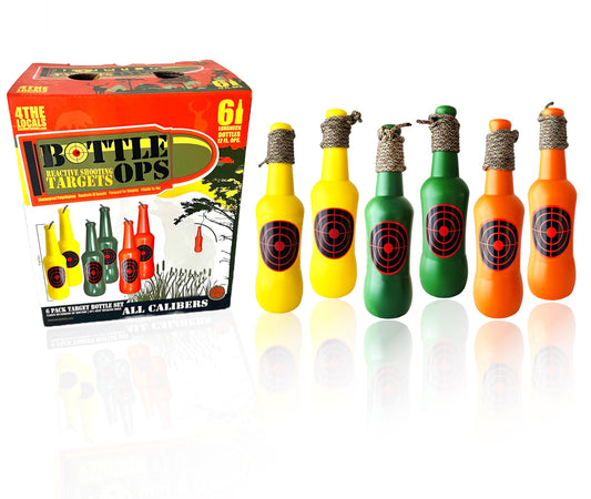 Bottle OPS Reactive Shooting Targets - Only Fillable Self Healing, Shatterproof, All Calibers, Indoor Outdoor Gun Range Shooting Target
