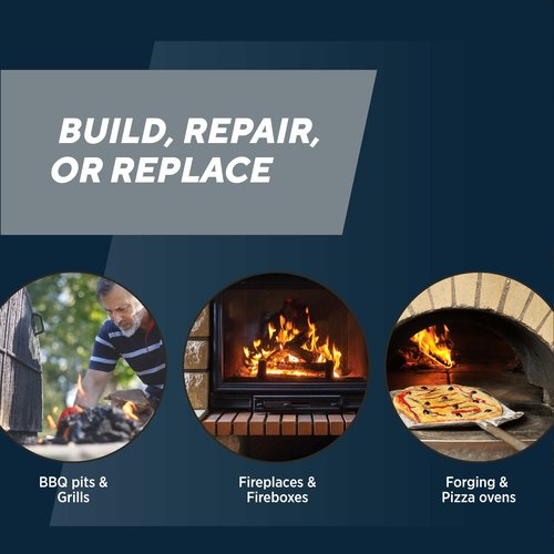 Rutland Soapstone Fire Bricks, Premium Firebricks for Wood-Burning Fireplaces & Woodstoves, Blue-Gray, 2,700+ F, Case of 6