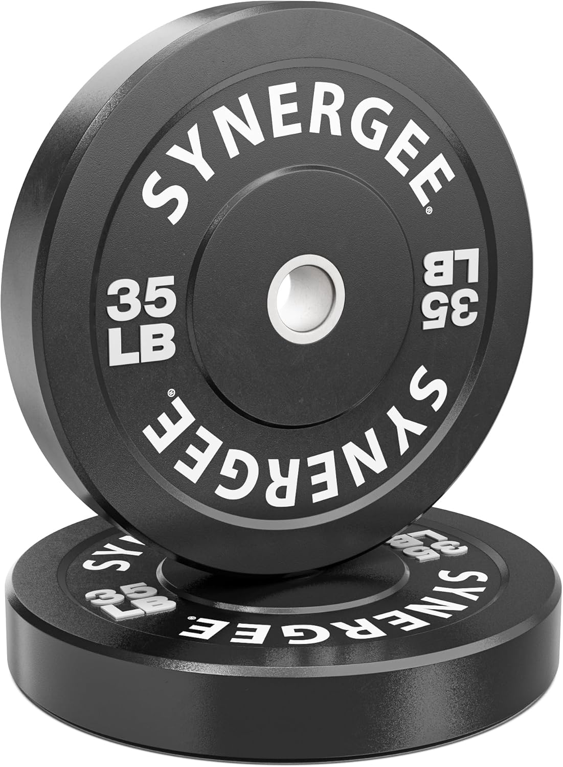 Synergee Bumper Plates – Durable Olympic Weight Plates, Low-Bounce Rubber for Strength Training, Powerlifting, and Functional Workouts.