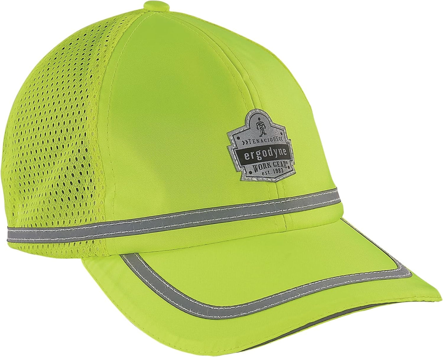 Ergodyne mens High Visibility, Reflective Hat Cap, Lime, One Size US