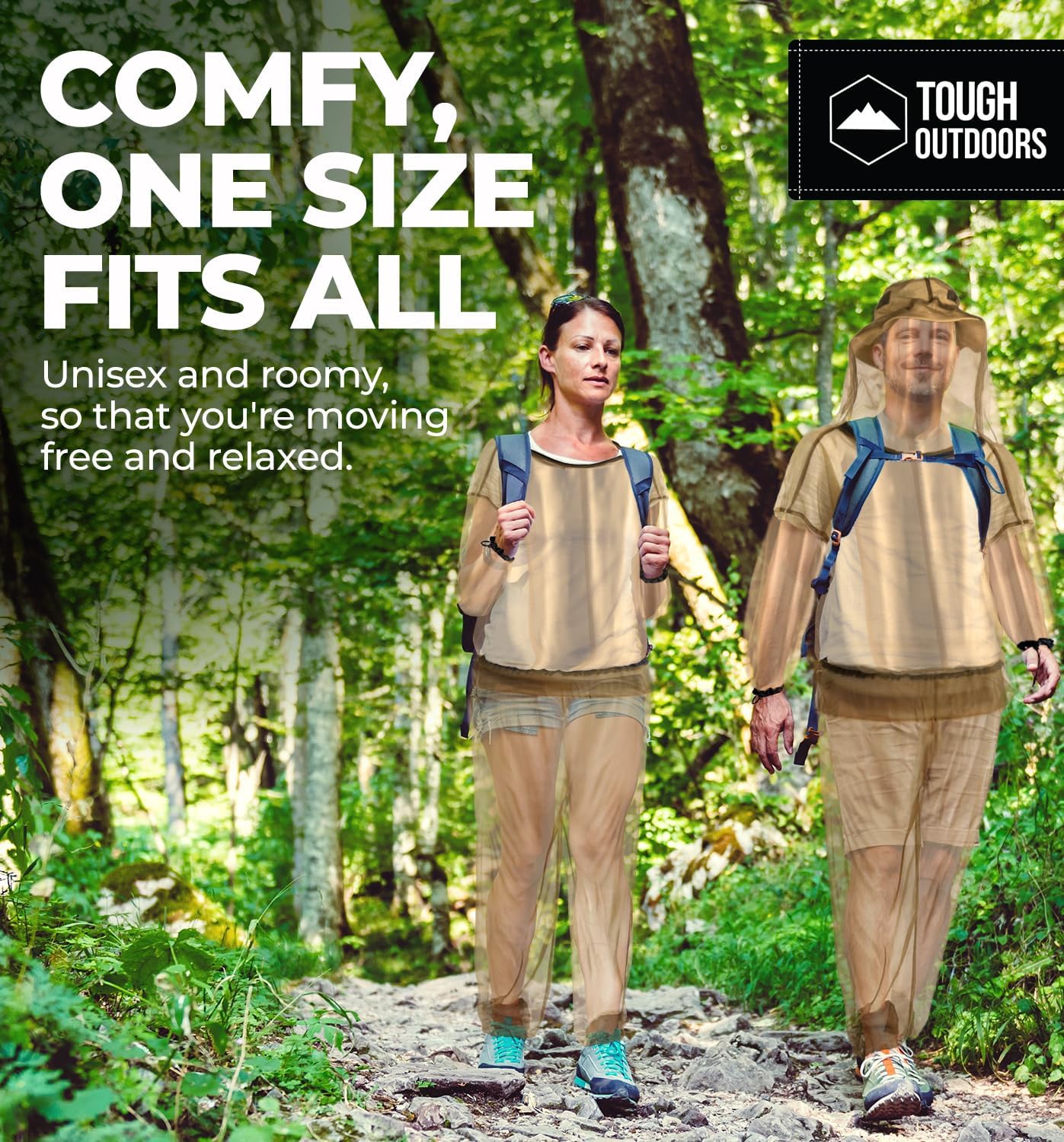 Tough Outfitters Mosquito Suit Jacket & Pants - Mosquito Repellent Clothing for Men & Women - Insect, Bug Proof Net Mesh Suit for Gardening & Outdoor - from Flies, Tick, Gnats - Large