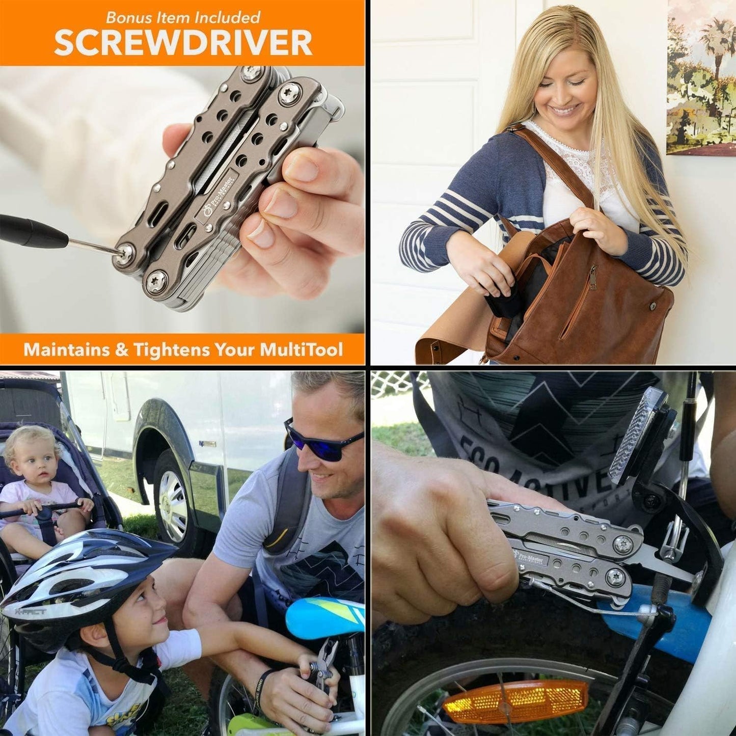 Multitool 15-in-1 with Safety-Locking, Stainless Steel Multi Tool Pliers, Functional Pocket Knife (EDC) for Outdoors, Camping, Hiking, Fishing, Simple Repir, Gift for Father, Husband Brother Boyfriend
