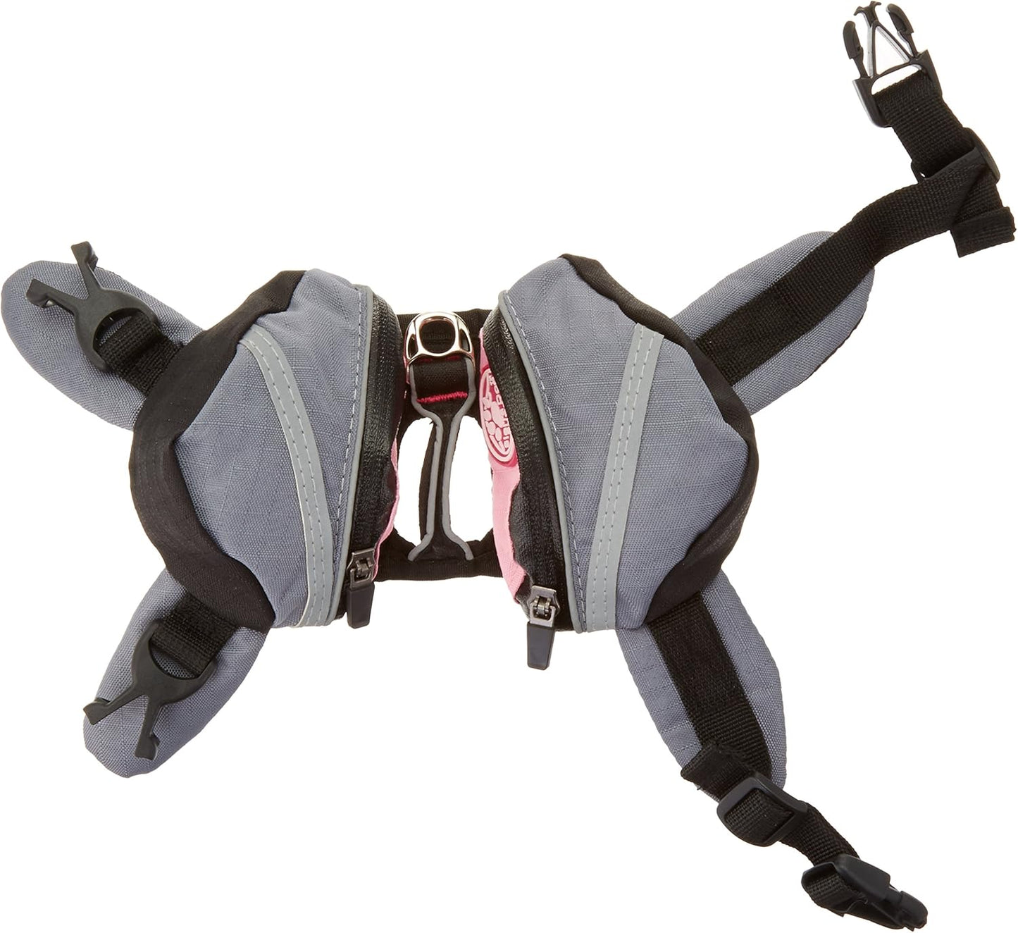 Doggles Dog Extreme Backpack, Gray/Pink, Small