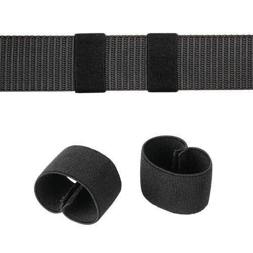 Wisdompro Elastic Belt Keeper, 12 Pcs Loop Keeper for 1" Backpack Straps or 1 1/2" Wide Belt Organizers - 2 Sizes, Black