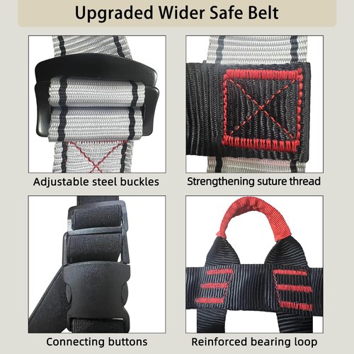 PRIORMAN Adult Bungee Fitness Harness Adjustable Safety Belt/Back Support Size Guide Heavy-Duty Workout Equipment-No Cord