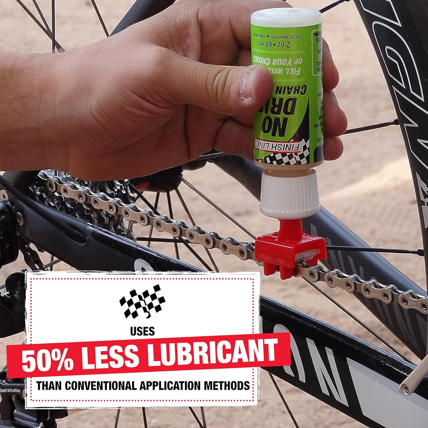 No Drip Chain Luber for Bicycles - Finish Line Bike Lubricant for Smooth Riding