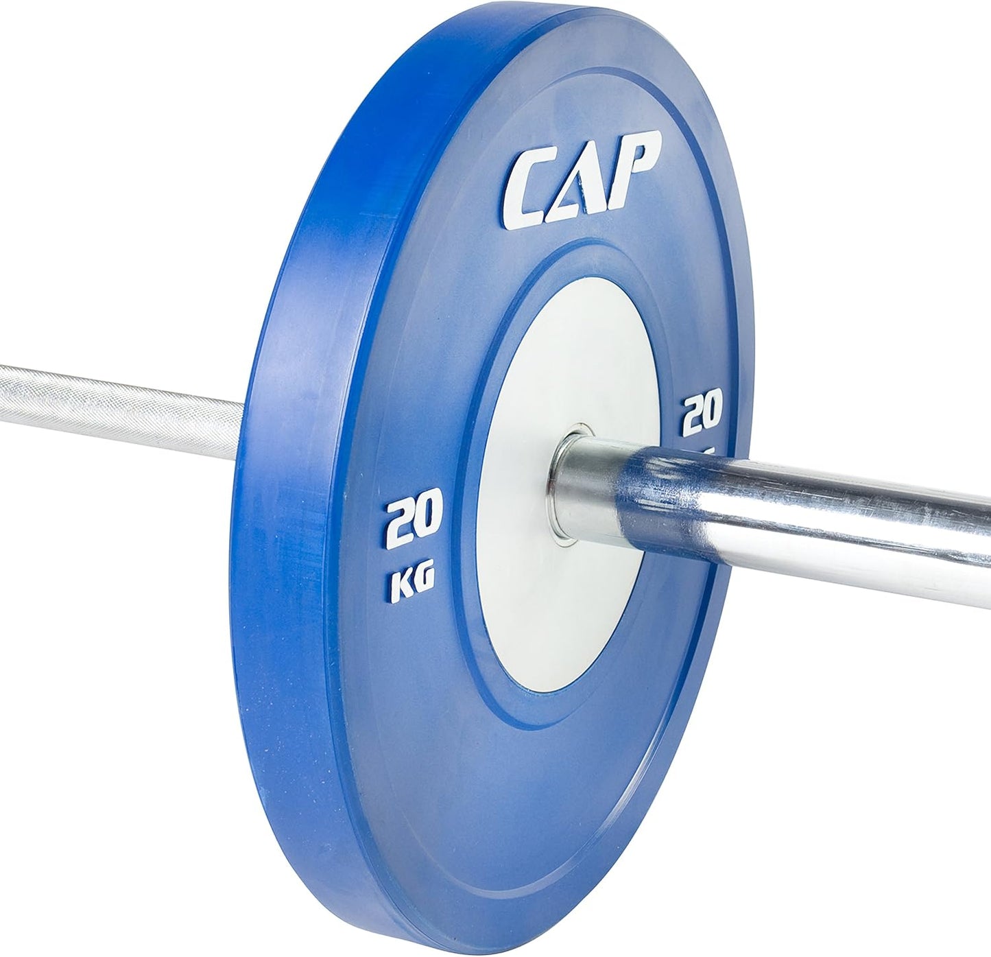 CAP Barbell Olympic Competition Rubber Bumper Plate with Steel Hub (Single), Compatible with 2-Inch Bars