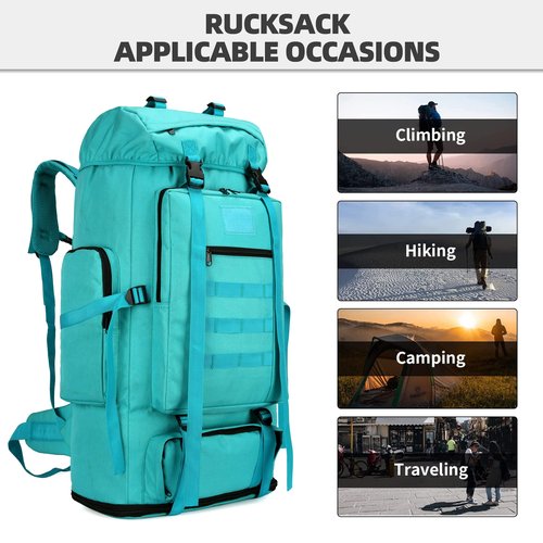KXBUNQD 100L Hiking Camping Backpack Tactical Backpack for Men Large Survival Hunting Waterproof Backpack Molle Rucksack Military Camping Backpacking Daypack