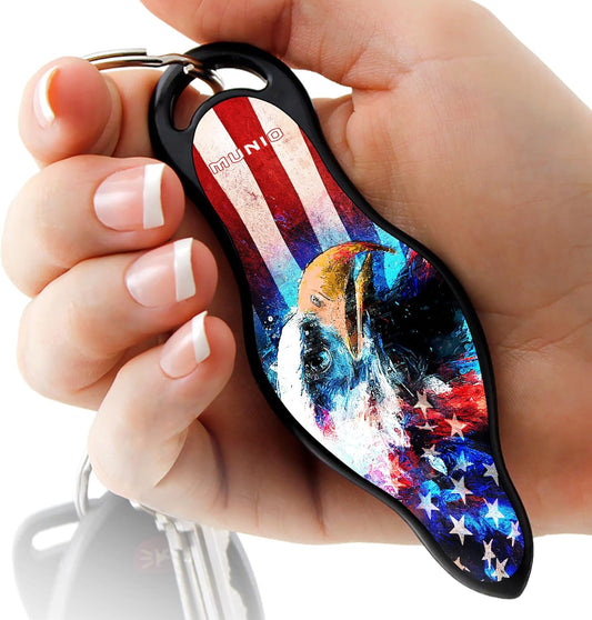 MUNIO Self Defense Keychain – Lightweight, Stylish & Portable Safety Tool for Women & Men – Non-Lethal Kubotan, Easy to Use, TSA Approved – Made in USA