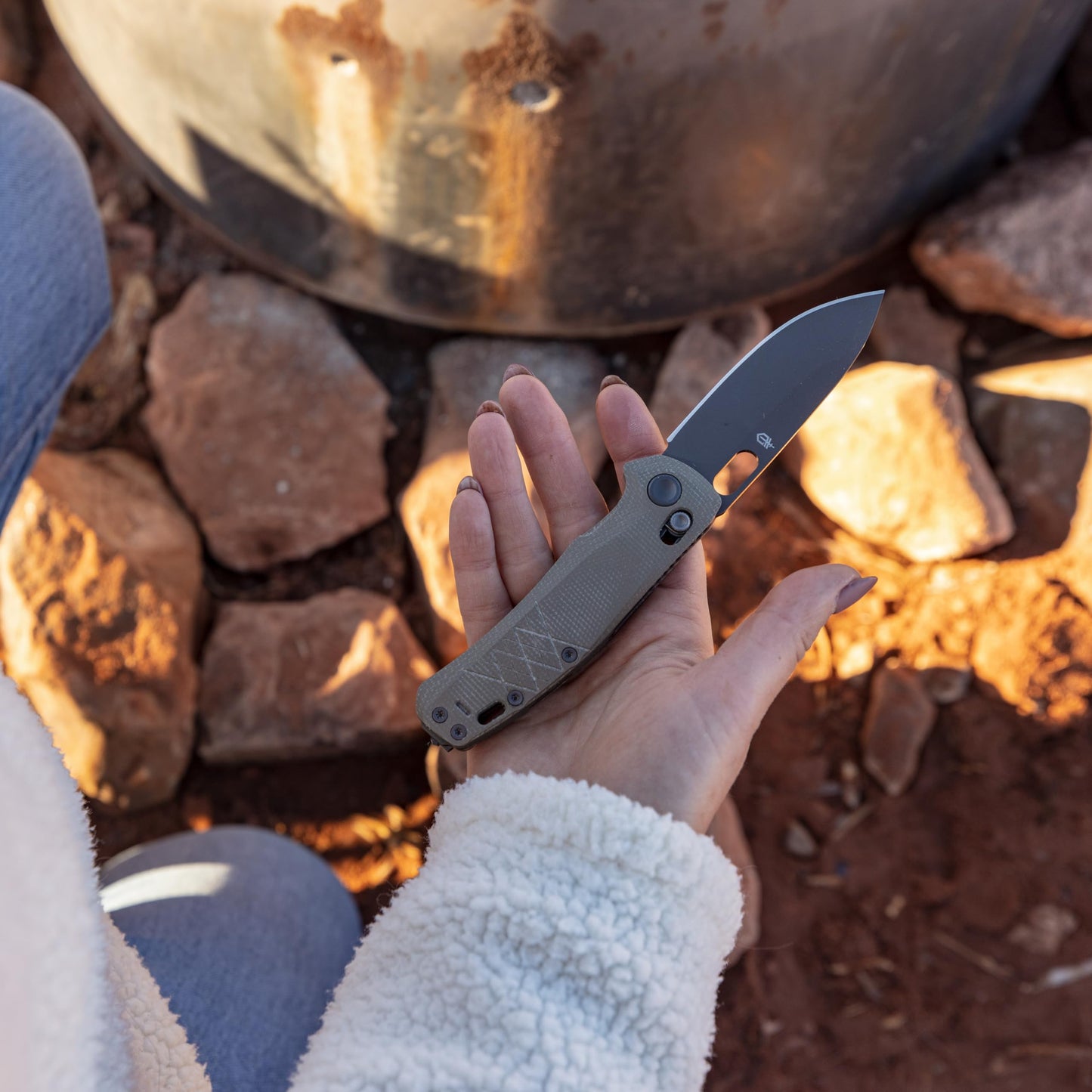 Gerber Gear Scout Pocket Knife - 3.2" Plain Edge Blade Folding Knife - EDC Gear and Equipment - Micarta