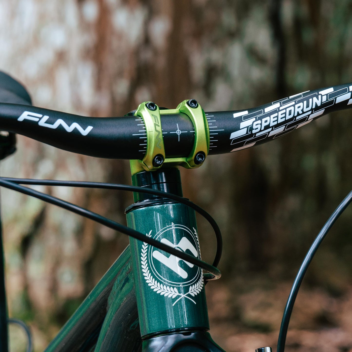 Funn Nixie Bike Stem with 0mm Rise - Length 50mm stem with 31.8mm Bar Clamp, Bike Stem for Mountain Bike, BMX Bike, Road Bike and Gravel Bike (Black)