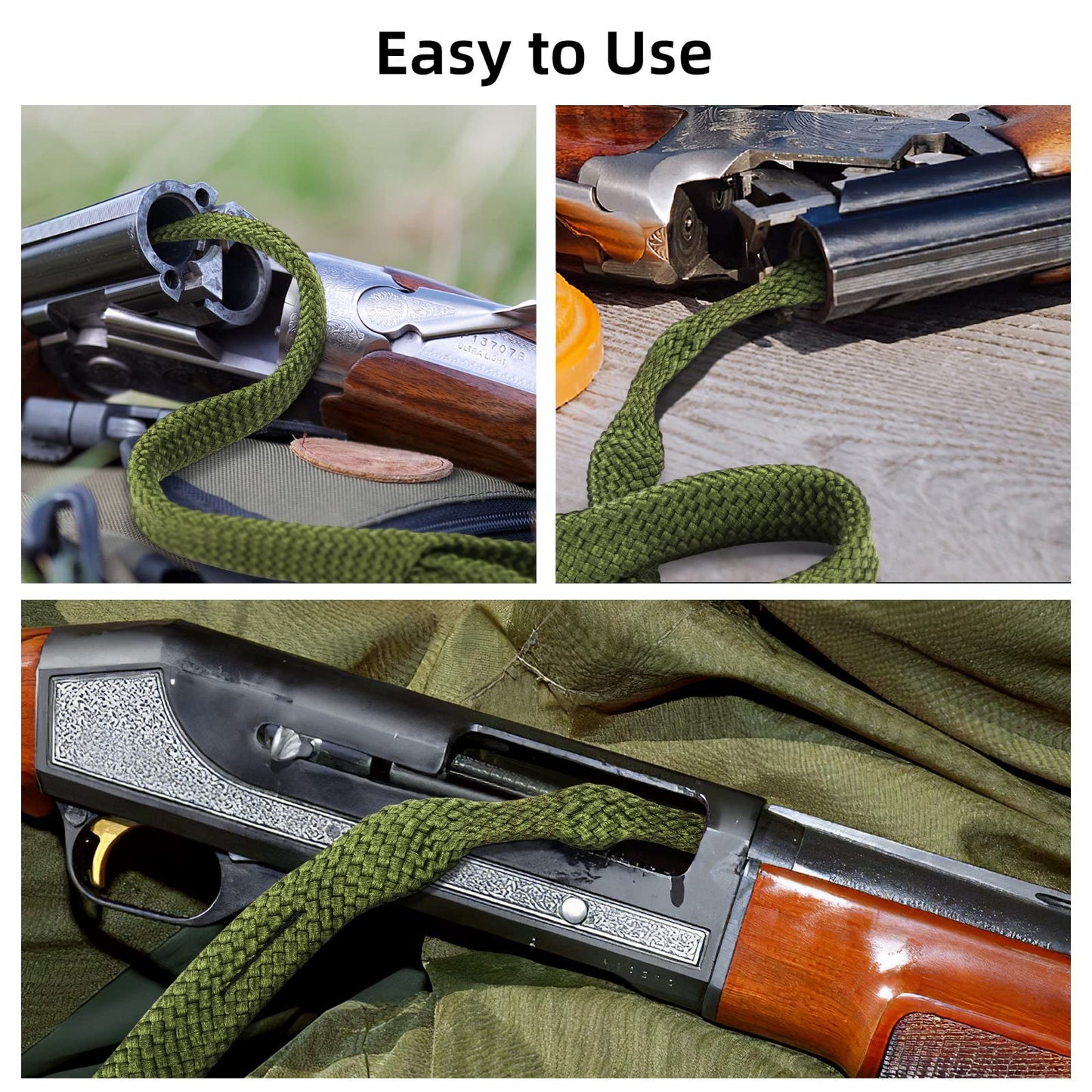 EZshoot Cleaning Rope for 9mm & .38 Cal/.357 Cal/.380 Caliber