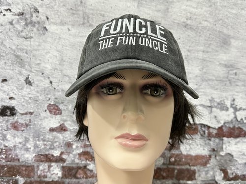 Hepandy Embroidered Funcle The Fun Uncle Baseball Cap, Gifts for Men, Washed Black Adjustable Cotton Trucker Snap Back Hat