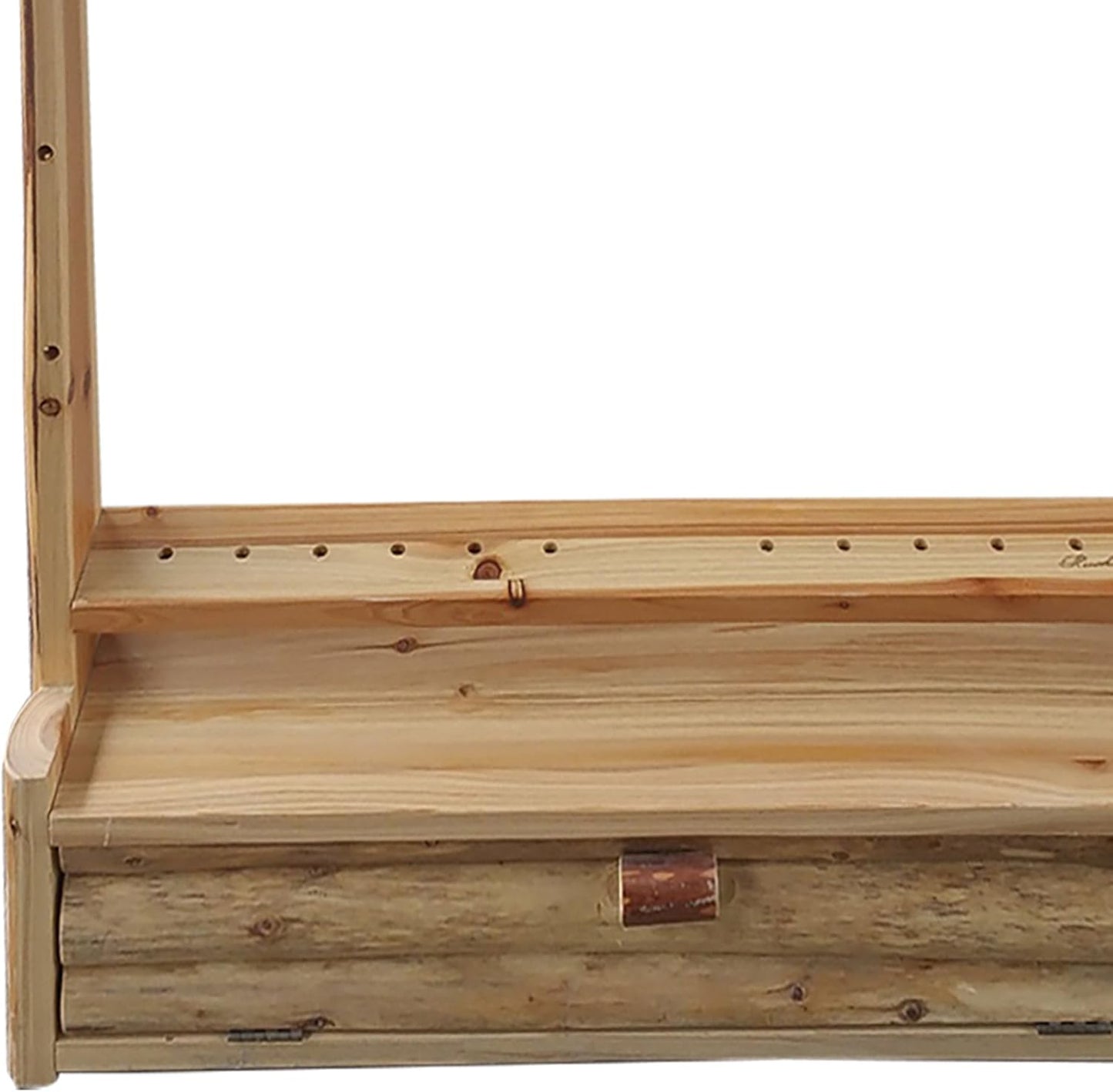 Rush Creek Creations- Rustic 2 Compound Bow Holder Archery, 12 Arrow Holder Wall Mount Storage, Bow Rack Wall Display with Accessories Compartment, Handcrafted, Durable Material, 39"L x 31.5"W x 5.3"D