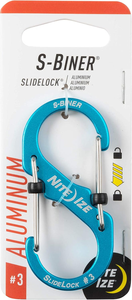 NITE IZE LSBA3-03-R6 Dual Carabiner, #3, Blue
