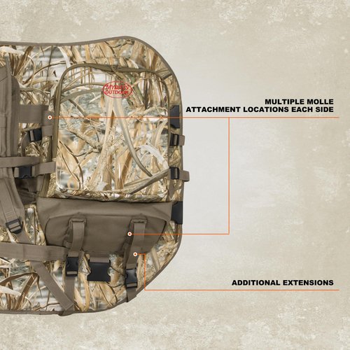 MYDAYS OUTDOOR Bow Hunting Backpack for Men,Camouflaged Hunting Pack Bag,Outdoor Hunting Gear Accessories,Compound Bow Rifle Backpack,Durable Large Capacity Hunting Day Pack (Camo), 26*17in