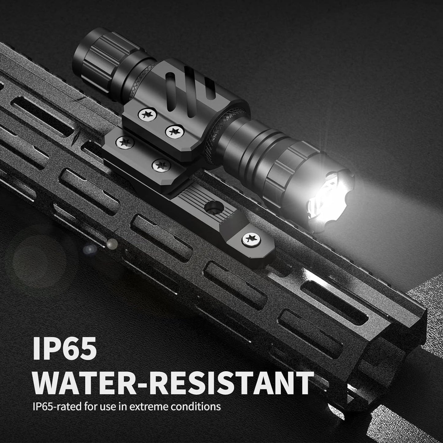 Feyachi Tactical Flashlight 1200 Lumen LED Weapon Light,Waterproof with Picatinny/M Lock Mount, Pressure Switch Included (M Lock Mounted)
