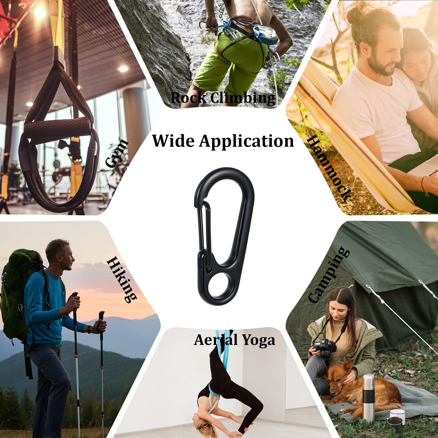 30Pcs Mini Carabiner Clip 1.2 Inch Small Carabiner Clips Metal Tiny Spring Snap Hook Quick Release Carabiner Keychain Clip for Camera Strap Backpack Keychains Accessories