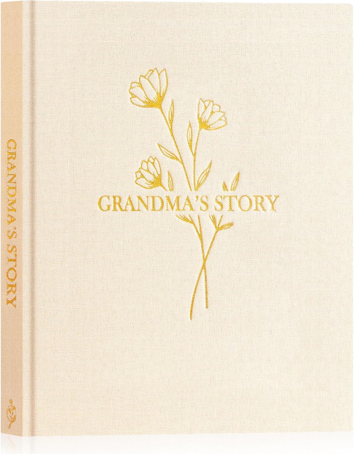 Lanpn Grandma Life Story Book Journal with 260+ Prompts, Linen Hardcover Grandmother Guided Journal Memory Keepsake Book to Fill Out, Birthday Mother's Day Christmas Gift for Grandmas, Purple