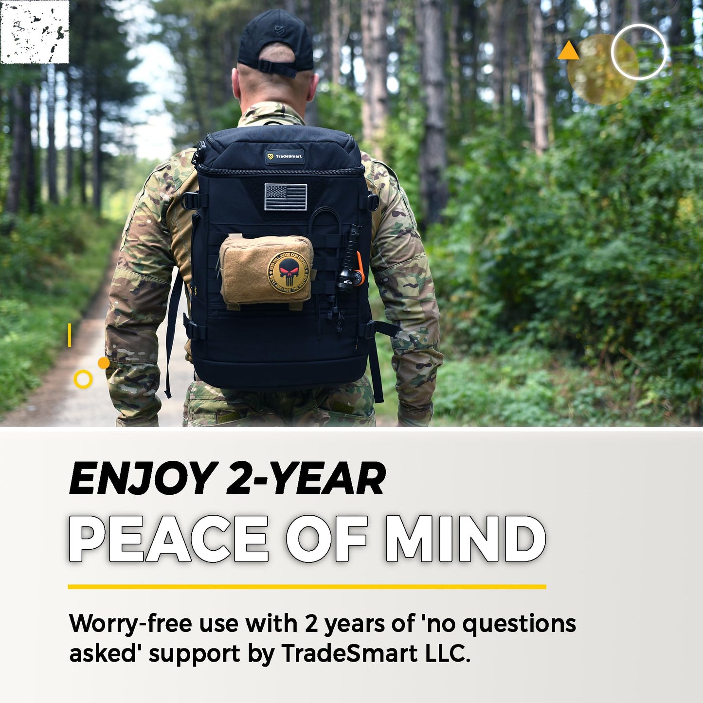 TradeSmart Range Backpack for Handguns, Ammo & Shooting Gear with 3 Lockable Compartments, Ear & Eye Protection Kit Optional
