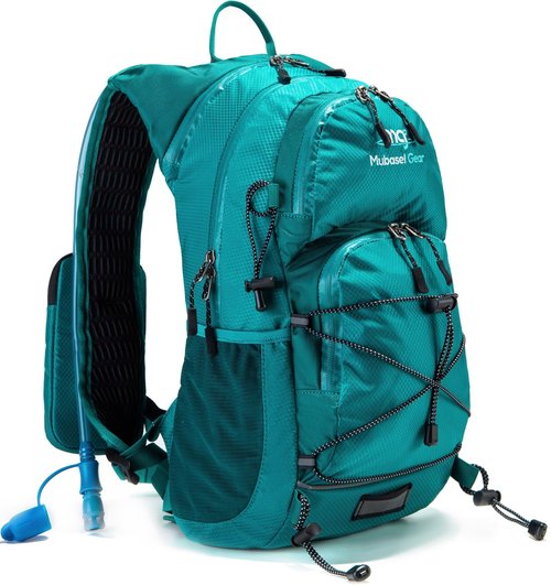 Insulated Hydration Backpack Pack with 2L Water Bladder Lightweight 22L Hiking Backpack Bag for Women Men Daypack for Hiking Running Festival Camping Biking (Teal)