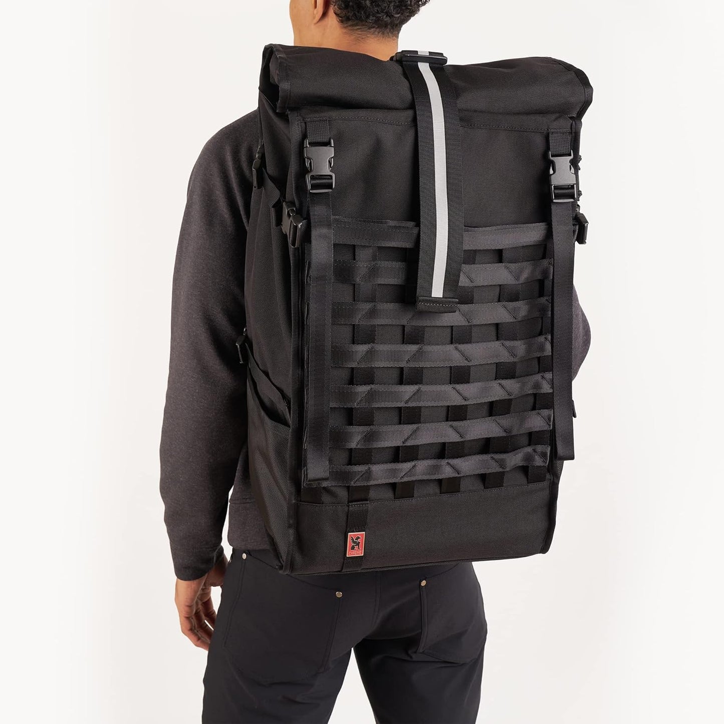 Chrome Industries Pro Barrage Waterproof Roll-Top Satchel Backpack Black Black