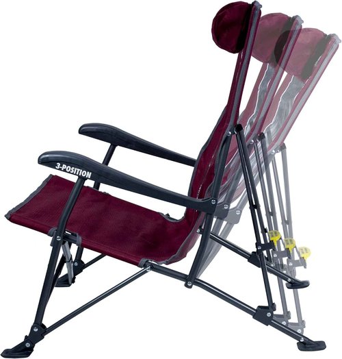 Low-Ride Reclining Camping Chair - Comfortable Outdoor Seating for Relaxation