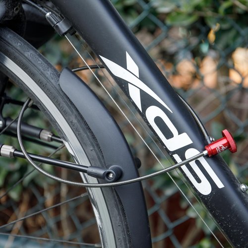 Knog Boa 60 - Bike Cable Lock - Handlebar End Lock - Anti Theft for Mountain/Road Bike Bars (RED)