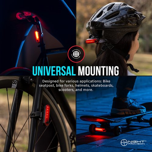 Bike Tail Light 2 Pack - Easy Bicycle Rear Light Installation - USB C Rechargeable Bike Lights for Night Riding - 18 Hour Max - Bicycle Brake Safety - 4 Modes LED (Luces para Bicicleta)