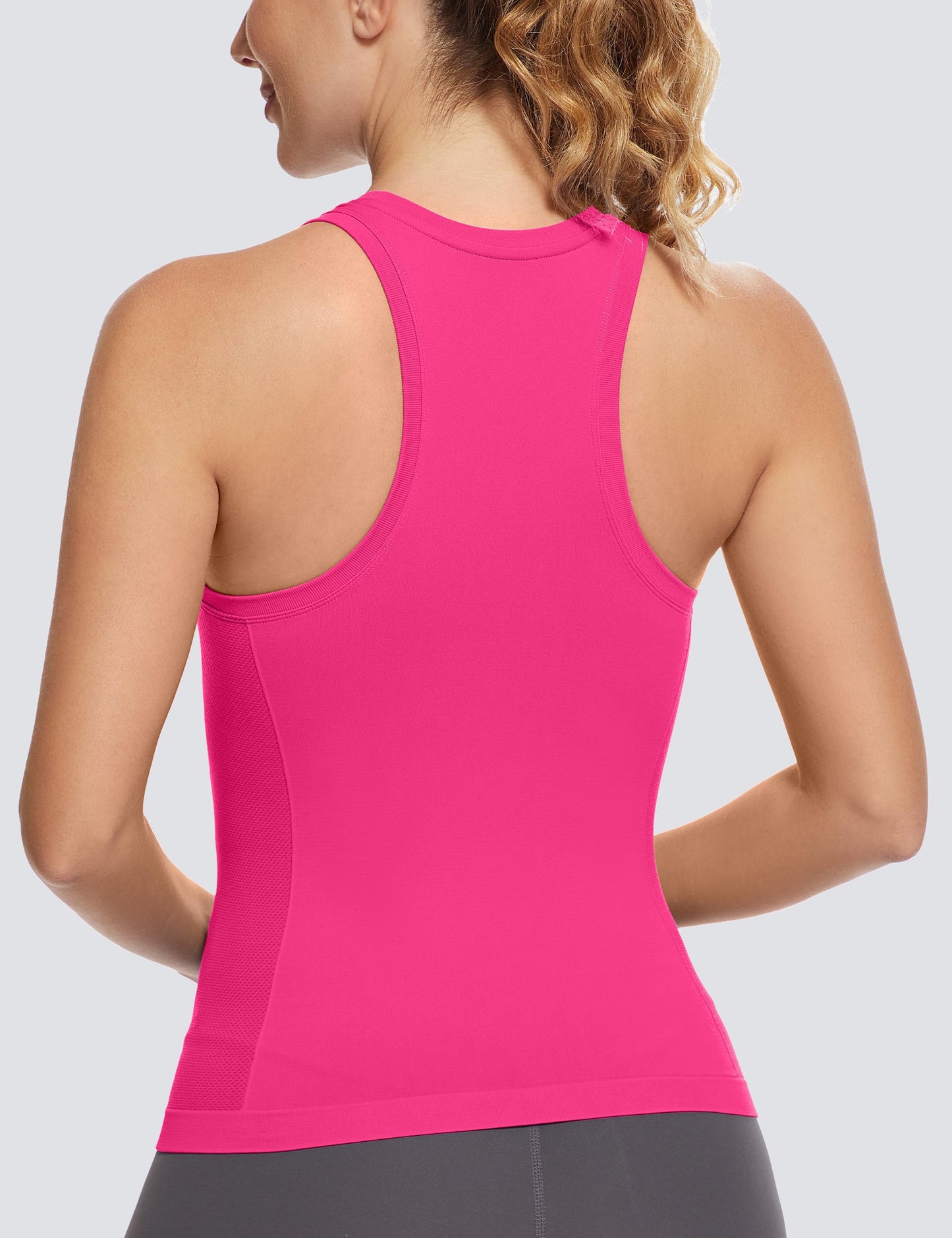 MathCat Workout Tops for Women Racerback Tank Tops Seamless Running Tank Tops Muscle Tank