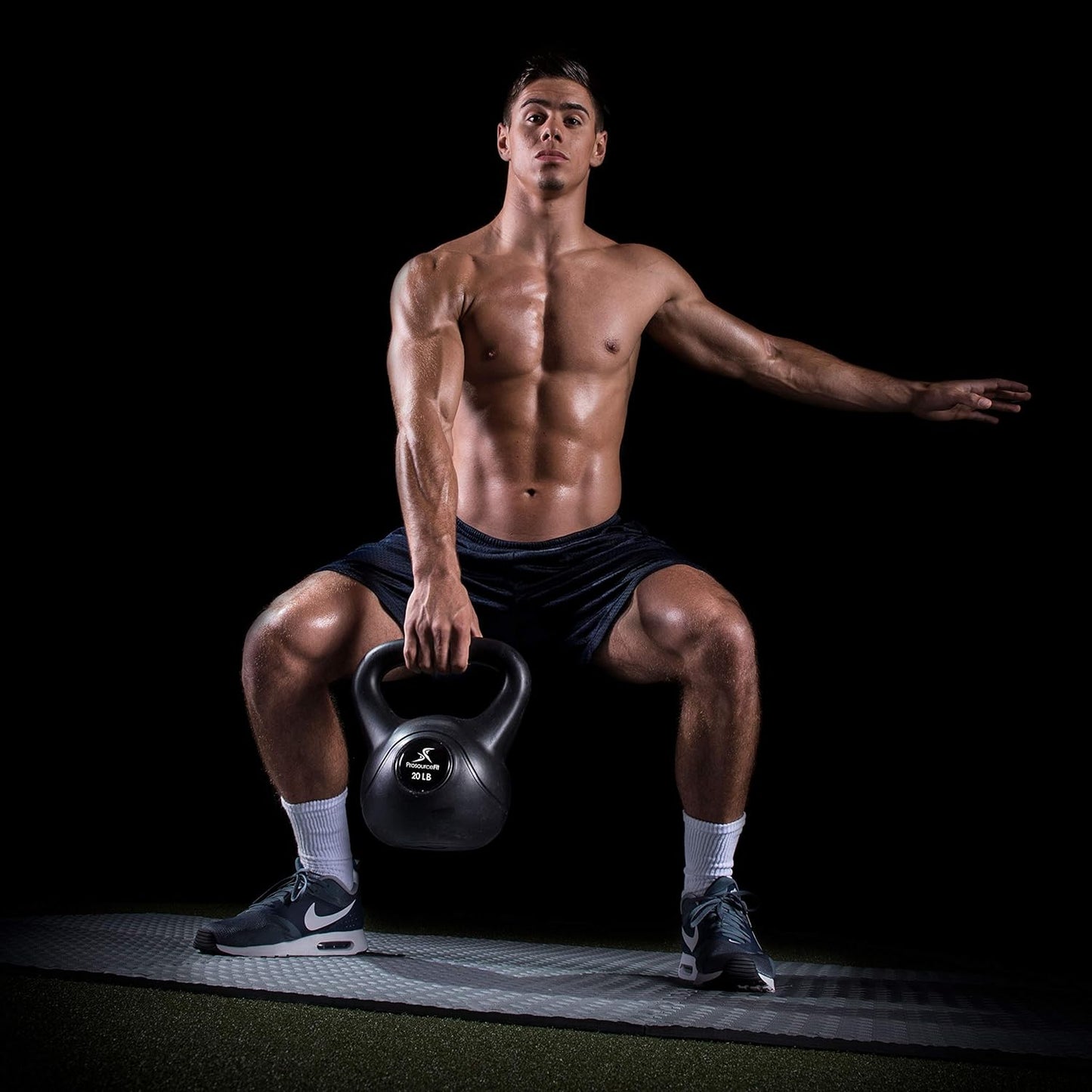 ProsourceFit Vinyl Kettlebell Weights - 10 to 35 lbs for Strength Training