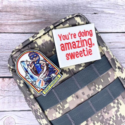 YJ PREMIUMS 9PC Funny Morale Patch, Tactical Military Army Airsoft Patches Bundle Set for Hat Backpacks Gear Embroidered Offensive Cool Molle Novelty I Saw That Shy Duck Stay Positive Gifts