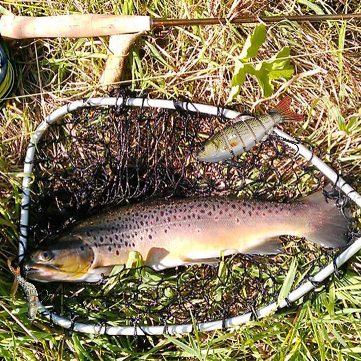 6pcs Fishing Lures for Freshwater and Saltwater, IEVEI Slow Sinking Most Lifelike Jointed Swimbait for Bass Trout Crappie Walleye Pike, Amazing Fishing Gifts for Men and Family Fishing