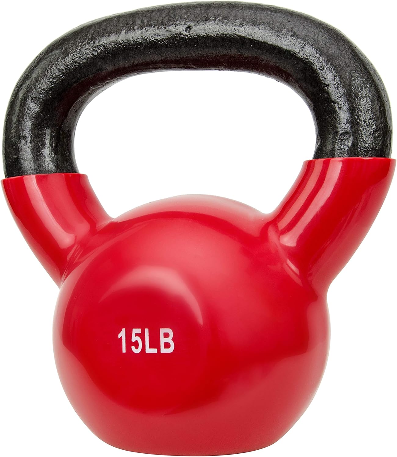 Sunny Health & Fitness Vinyl Coated Kettlebell for Strength Weight Training & Swinging Exercise - In 5, 10, 15, 20, 25 Pound