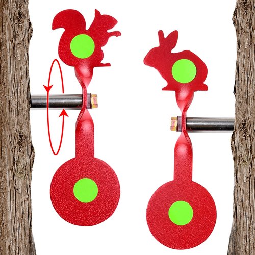 BB Gun Targets Set Hunting & Shooting Targets Spinning Steel - Bear, Bird, and Rooster Sets Three Different Designs, Suitable for Air Guns, Slingshots, Rifle