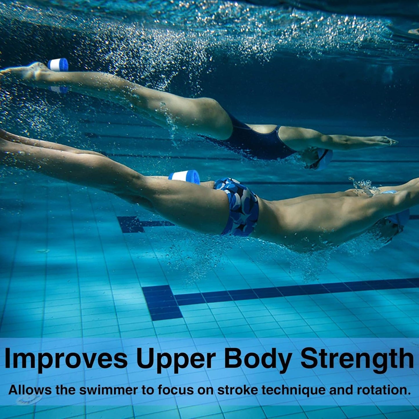 Water Gear Pull Float - Pool Training Aid - Improve Upper Body Strength - Soft and Comfortable - Aquatic Workout and Exercise -