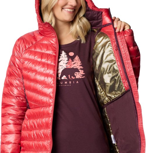 Columbia Women's Labyrinth Loop II Hooded Jacket, Daredevil/Moonvista, X-Large